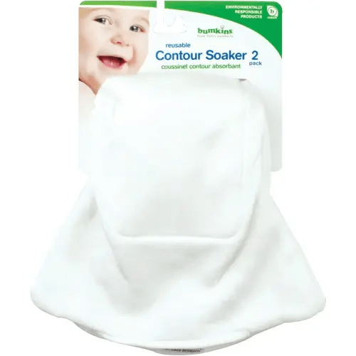 Bumkins Reusable Cloth Contour Soaker, One Size, 2ct