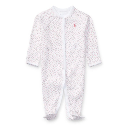 Floral Print Cotton Footie - 3M