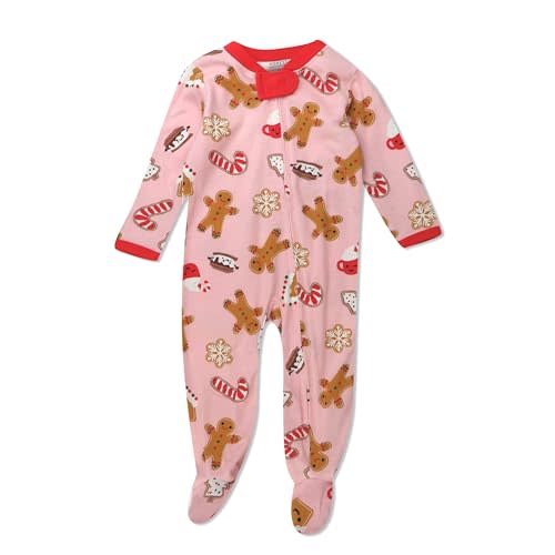 HonestBaby Baby Holiday Sleep & Play Footed One-Piece Pajama Sleeper 100% Organic Cotton