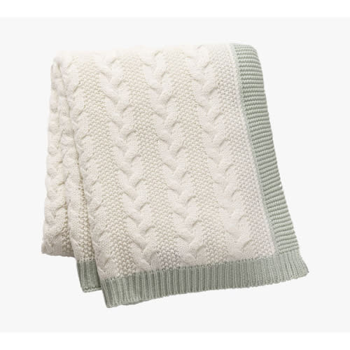 Evette Scented Cable Knit Throw Blanket