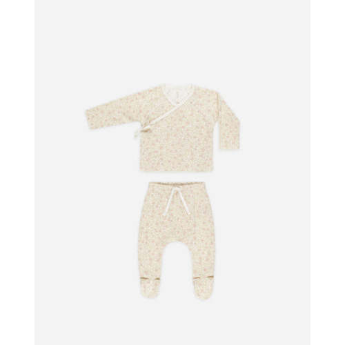 Wrap Top + Footed Pant Set || Primrose