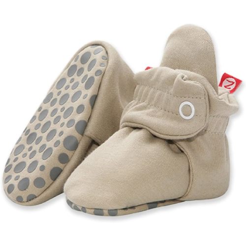 Zutano Unisex Fleece Baby Booties, Soft Sole and Non Slip | Stay On Slipper Socks for Infant/Toddler, Girls, Boys 3-24 Months