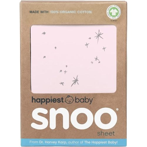 Happiest Baby SNOO Bassinet Fitted Sheet - 100% Organic Cotton Nursery Bedding - Fits SNOO Sleeper Crib Mattress (Rose Galaxy)