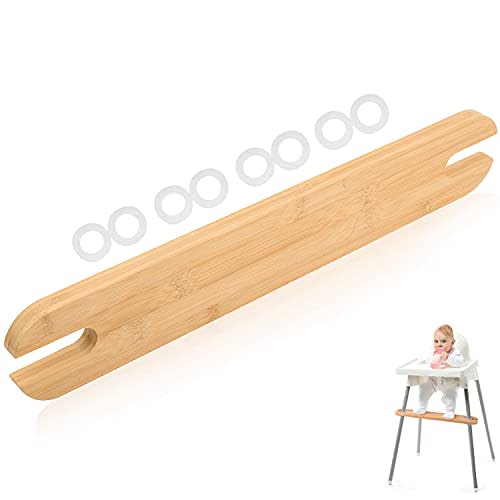 Impressa Bamboo High Chair Footrest Accessory Compatible with IKEA Antilop and More– Wooden Footrest for Baby’s Comfort While Eating (19.6 x 3.26 Inches, and 0.75 Inches Thick)