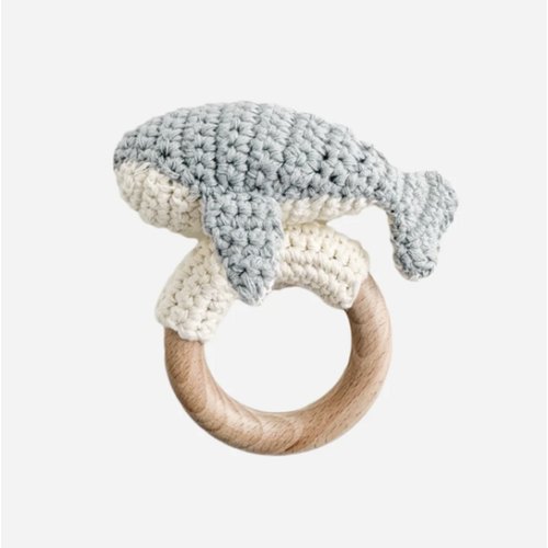 Whale Crocheted Rattle Teether