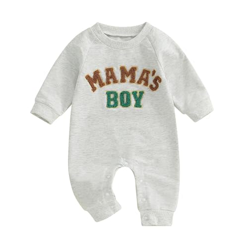 Baby Boy Romper Little Brother Newborn Outfit Long Sleeve Mama's Boy Little Dude Jumpsuit Fall One Piece Clothes