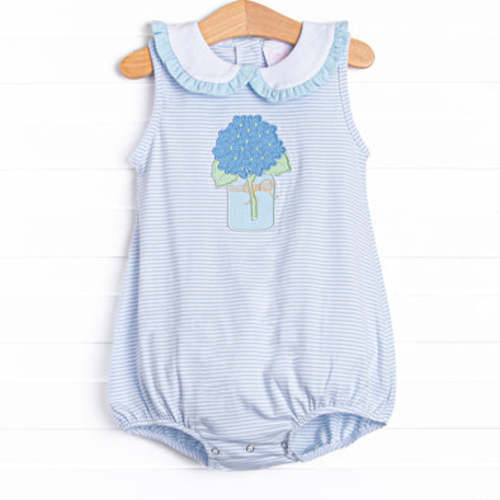 Stitchy Fish- Freshly Picked Petals Applique Bubble, Blue