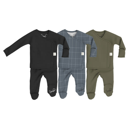 Baby Bundle Footie - Ink, Crisscross & Oliveyou Triple Pack | Bonsie