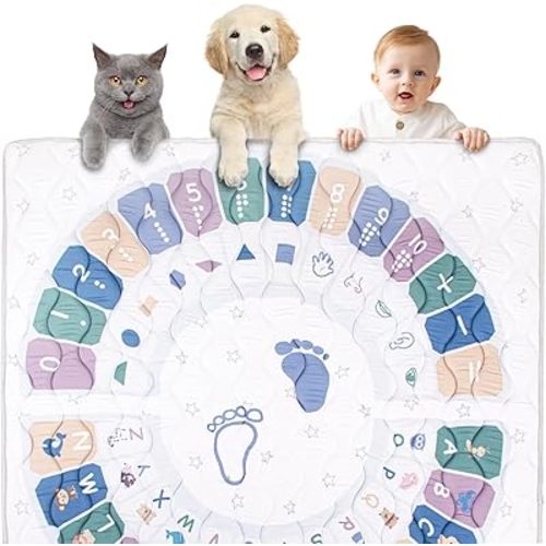 Baby Play Mat, 50x50 Playpen Mat, Thick Soft Foam Playmats for Baby, Foldable and Washable Baby Crawling Mat for Floor(Puzzle Pad)