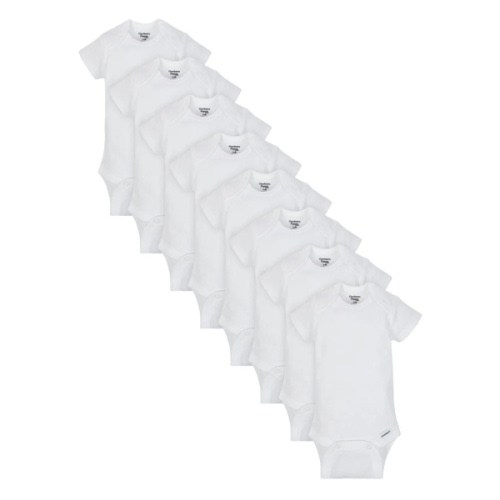 8-Pack White Short Sleeve Onesies® Bodysuits – Gerber Childrenswear