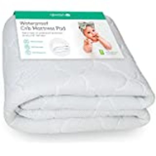 Amazon.com : Sealy Allergy Protection Plus Waterproof Fitted Toddler and Baby Crib Mattress Pad Cover Protector - 52" x 28" - White : Baby