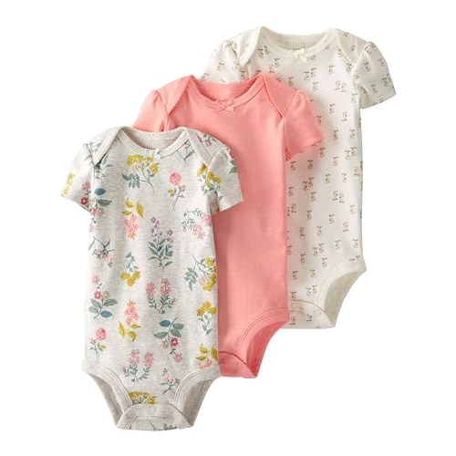 little planet by carter's Unisex 3-pack Short Sleeve Bodysuits Made With Organic Cotton