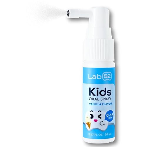 LAB52 Kids Oral Spray, Toddler Toothpaste Helper for Cavity Repair and Fresh Breath, Children Anticavity with Fluoride Free for Newborn to Preschoolers, Xylitol Vanilla Flavor