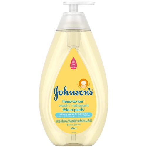 Johnson's Baby wash and shampoo for baths, head-to-toe, tear free, 800ml