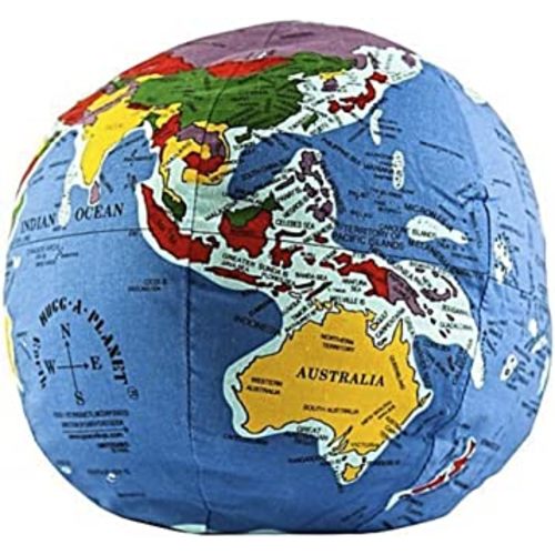 Classic Political Earth - The Original Soft & Huggable Planet Earth. 600 Places Labeled. Educational Toy for Kids 3+, Teens, Adults, Teachers and Parents.