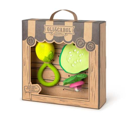 OLI&CAROL Newborn Gift Set - Lemon Rattle