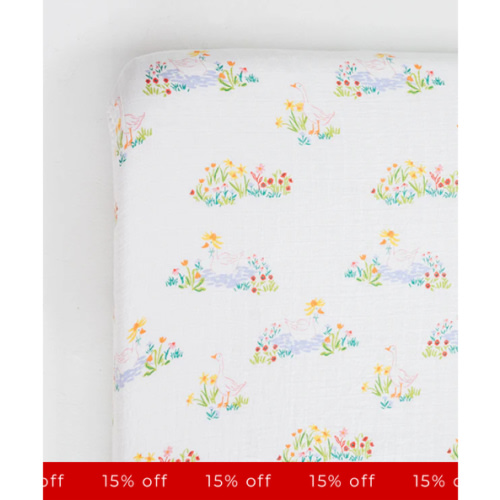 Garden Goose Crib Sheet