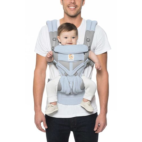 Ergobaby Omni 360 All-Position Baby Carrier for Newborn to Toddler with Lumbar Support & Cool Air Mesh (7-45 Lb), Chambray