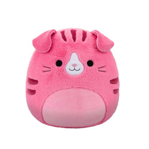 Squishmallows FuzzAMallow Official 5 inch Geraldine the Pink Scottish Fold Cat - Child's Ultra Soft Plush Toy