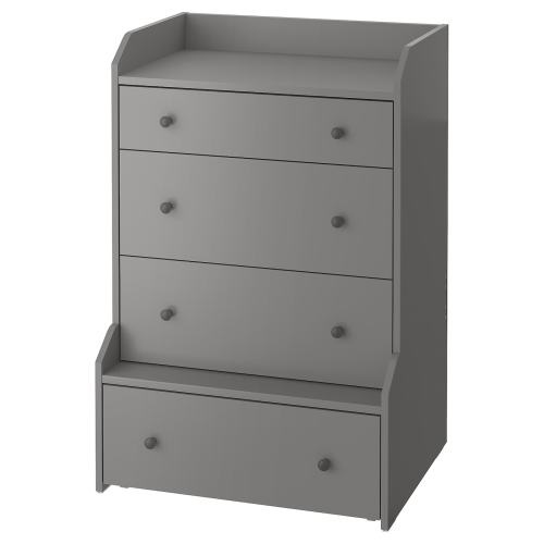 HAUGA 4-drawer chest - gray 27 1/2x41 "