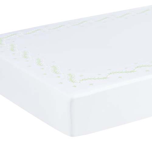 Embroidered Crib Sheet (MEADOW)
