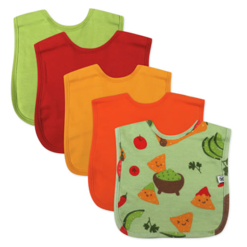 5-Pack Organic Cotton 4 in 1 Reversible Bibs | Honest Baby Clothing