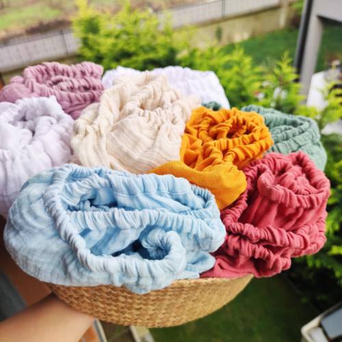 Organic Muslin Cotton Fitted Sheets for Baby Toddler Teen - Custom Size Sheet, Crib & Bassinet Cot Sheet, Breathable Handmade Baby Bedding