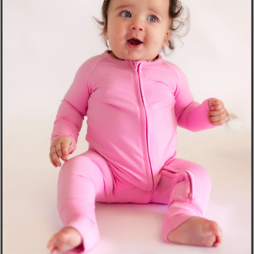 Infant Romper in Pretty Pink – Silks