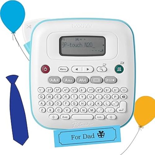 Brother P-Touch PT-N20 Personal Desktop Label Maker, Portable, Handheld and Prints, P-Touch Btag ~½” (12mm) Wide Color Personalized Label Tapes