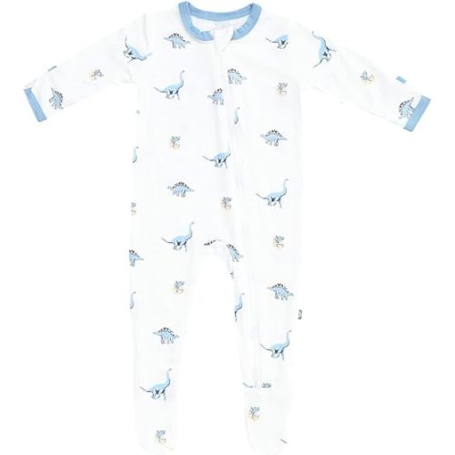 KYTE BABY Unisex Zipper Closure Footies, Rayon Made From Bamboo, 0-24 Months