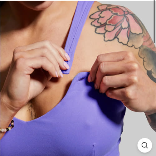 Peach Padded Nursing Sports Bra | Born Primitive