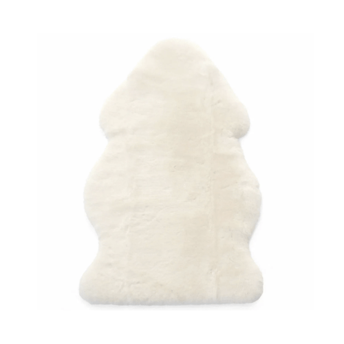 Sheepskin Rug for Babies, 100% Natural, Shorn Lambskin Wool, 2 x 3 Feet, Ivory