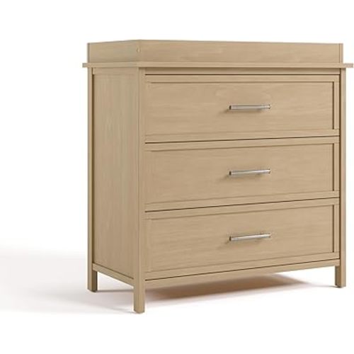 Graco Classic 3 Drawer Chest with Removable Changing Topper (Driftwood) – GREENGUARD Gold Certified Baby Dresser, Includes Changing Topper, Storage Chest with Interlocking Drawer System