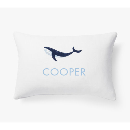 Whale Icon Personalization Pillow Cover