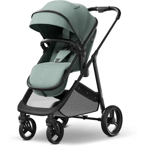 Mompush Wiz 2-in-1 Convertible Baby Stroller with Bassinet Mode - Foldable Infant Stroller to Explore More as a Family - Toddler Stroller with Reversible Stroller Seat