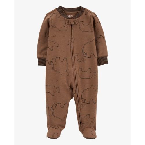 Baby Polar Bear 2-Way Zip Cotton Blend Sleep & Play Pajamas - Carter's | Carter's