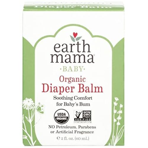 Organic Diaper Balm by Earth Mama | Safe Calendula Cream to Soothe and Protect Sensitive Skin, Non-GMO Project Verified, 2-Fluid Ounce - 2.03 Fl Oz (Pack of 1)