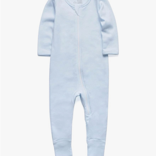 O2 BABY Baby Boys Girls Organic Cotton Zip-Front Sleeper Pajamas, Footed Sleep 'n Play