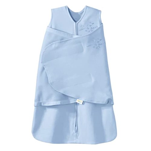 HALO 100% Cotton Sleepsack Swaddle, 3-Way Adjustable Wearable Blanket, TOG 1.5, Baby Blue, Newborn, 0-3 Months - Newborn (Pack of 1)