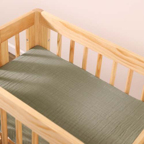 All-Stages Bassinet Sheet in GOTS Certified Organic Muslin Cotton