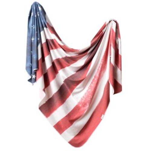 Copper Pearl™ Patriot Swaddle Blanket in Red/White - MULTI - 46" X 46"
