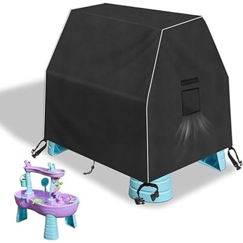 Kovshuiwe Kids Water Table Cover Fit Step2 Rain Showers Splash Pond Water Table, 420D Waterproof Dust Proof Anti-UV Outdoor Toys Cover
