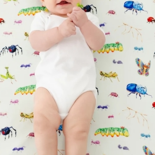 Cute as a Bug Bamboo Crib Sheet