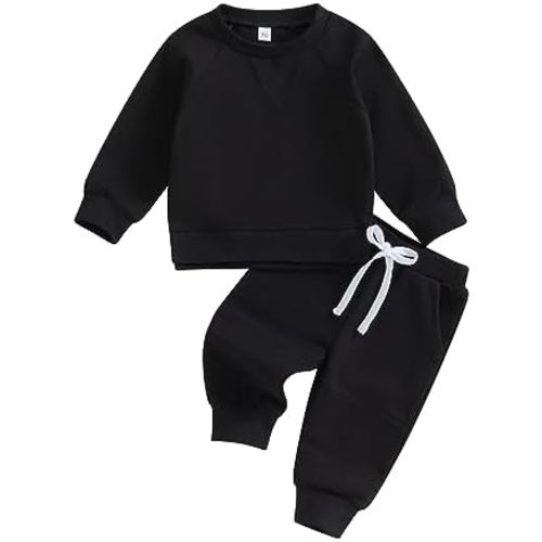 Ledy Champswiin 0-3 Years Neutral Outfits Toddler Baby Boy Girl Clothes Solid Color Sweatsuits Fall Winter Tops & Pants