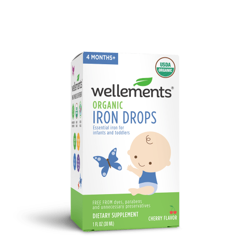 Organic Iron Drops Supplement For Babies & Toddlers | Wellements