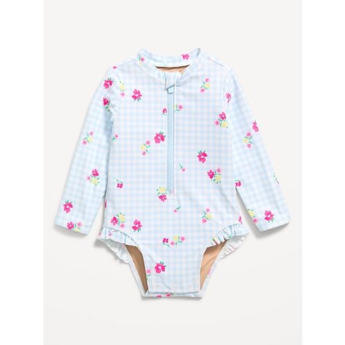 Long-Sleeve Rashguard Swim One-Piece for Baby