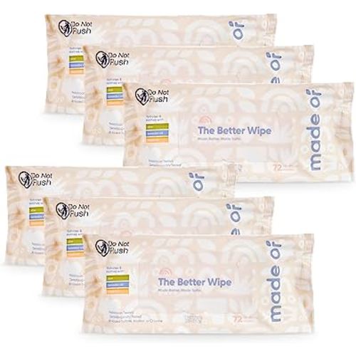 MADE OF Organic Sensitive Baby Wipes - Hypoallergenic Soothing Wipes for Sensitive Skin - Fragrance-Free, Chemical-Free, Alcohol-Free - Water Based Soothing Aloe and Argan Oil