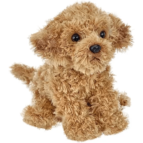 Bearington Caramel Dog 13 Inch Stuffed Dog - Puppy Stuffed Animal - Goldendoodle Stuffed Animal Labradoodle
