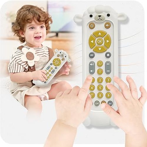 Baby Remote Control Toy - Baby Musical Toys, Early Number Learning in 3 Languages (English, Spanish & French), Preschool Boys Girls Toys Gift 6, 12, 18 Months.