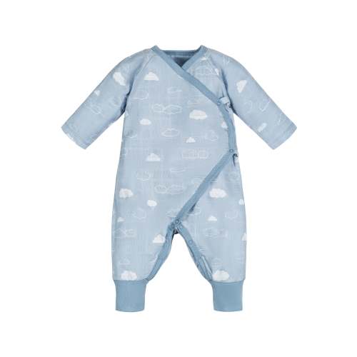 Muslin Side Snap Kimono - Clouds